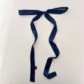 Elegant 2-meter navy blue satin silk ribbon for hair styling or bag decoration - 160*3cm / Navy Blue