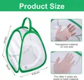 Foldable insect habitat cage with dimensions and transparent mesh material detail - 23x25.5x21cm Green / Green