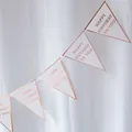 Rose gold foil Happy Birthday triangular bunting banner for party atmosphere decoration - Birthday Rose Gold Triangle Banner / Rose Gold Foil