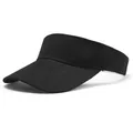 Visière pare-soleil classique en coton noir pour femmes au style français rétro élégant - Noir