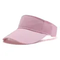 Elegant pink pure cotton empty top sun visor hat equestrian style for women outdoor - Pink