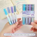 Aesthetic 4-pack gradient highlighters in soft blue and purple pastel tones - Taro Puff / 4 Pcs/Box