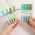Set of 4 soft gradient green and blue highlighters for journaling and marking - Mung Bean Smoothie / 4 Pcs/Box