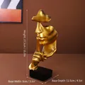 Elegant medium golden Silence is Gold resin sculpture ornament for home shelf decor - Speak No Evil / M / Gold