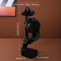 Artistic black resin Silence is Golden sculpture home decor ornament for bookshelf display - Speak No Evil / M / Black