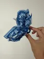 Stijlvolle blauwe haarklem met paisley-patroon en strik voor trendy zomerse haarstijlen - Blauw Paisley