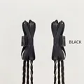 Elegant black braided bow-knot hair clip for summer vacation styles - Black Small Bowknot