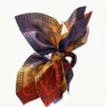 Elegant paisley pattern bow claw clip with a vibrant purple and orange gradient - Purple And Orange Paisley