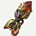 Double-sided paisley pattern bow hair claw clip for stylish summer vacation hairstyles - Orange And Yellow Paisley