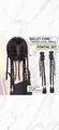 Black elegant bow hair claw clip with long double synthetic pigtail braids hairpiece - Black Bowknot With Ribbon