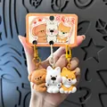 Adorable cartoon dog resin magnetic keychains for backpacks, set of 3, 7.5cm width - Three Puppies (3 Pcs Set) / SKU Price for One Pair