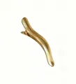 Elegant French style golden textured metal duckbill hair clip accessory for women - 麻点金色(C4325)