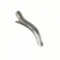 Elegant silver metal duckbill hair clip with textured surface finish for women - 麻点银色(C4326)