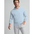 Men's light blue casual long-sleeved hooded sweatshirt for spring and autumn - S / Light Blue