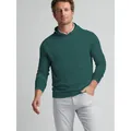 Men's stylish casual teal green hooded sweatshirt perfect for spring and autumn - S / Dark Green