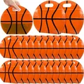 Basketball themed stand-up candy bags with handle, orange sports gift pouches set - 25*22.5cm / Basketball