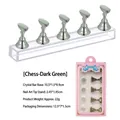 Japanese dark green electroplated nail art chess display stand with acrylic base - Dark Green