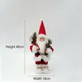 Classic 12-inch standing Santa Claus figurine Christmas decoration with 40cm height - Classic Red and White Lantern Style (ML-Q1896)