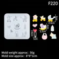 Baby-themed silicone fondant mold with stroller and bottle shapes for cake decor. - US 5 / Clear