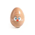 Cute wooden egg shaker musical percussion toy for babies with colorful painted face - Beechwood Cartoon Sand Egg