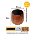 Handmade jujube wood cup 250ml with carbonized interior for tea and whiskey - 250ML / Medium Charcoal Finish Belly Cup