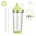High-quality 850ml Tritan straw cup with magnetic handle for boba bubble tea - 850ml / Lemon Green