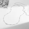 Elegant silver beaded belly chain for women's sexy bikini beach body jewelry accessory - E86-2 Silver Minimalist Beaded Waist Chain