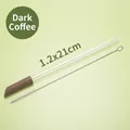 Reusable 1.2cm Tritan drinking straw set with cleaning brush in dark coffee color - 1.2x21cm / Dark Coffee