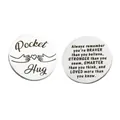 Pocket Hug Token aus Edelstahl mit inspirierender Gravur als persönliches Geschenk - Hände Umarmen Stil (POCKET HUG双手不锈钢幸运币)
