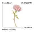 Elegante broche de flor de clavel rosa para mujer, accesorio para chaqueta de traje - Oro Rosa