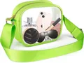 Transparente PVC-Umhängetasche in Neongrün mit verstellbarem breitem Gurt - Abnehmbarer Schulterriemen / Grün