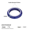 Ring mit blauem Lapislazuli Stein und Kupferband mit 16,9 mm Innendurchmesser - Lapislazuli Polierter Ring (2401ST23455JZ)