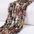 Polished irregular natural stone beads in assorted colors for DIY jewelry making - Alashan Agate