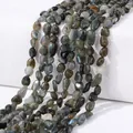 Unregelmäßige Labradorit-Natursteinperlen mit blauem Schimmer für DIY-Schmuck - Labradorit