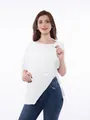 Camiseta de quimio blanca con aperturas laterales para acceso a puerto médico - S / Blanco