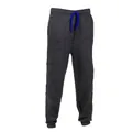 Pantalon de jogging ajusté pour homme gris anthracite avec cordon de serrage bleu vif - Gris Foncé et Bleu