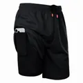 Detalle de los pantalones cortos de running 2 en 1 para hombre con bolsillo interior oculto - S / Negro