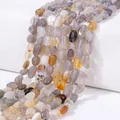 Mixed color natural agate irregular loose beads for DIY jewelry and bracelets - Grey Agate