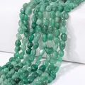 Polished green aventurine irregular pebble stone beads for DIY jewelry making - Aventurine Jade