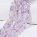 Irregular purple amethyst and clear crystal chips strand for DIY jewelry making - Purple Jade