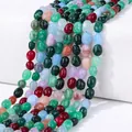 Irregular amethyst and aquamarine natural gemstone beads for DIY jewelry making - Black Gemstone