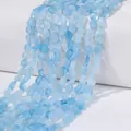 Light blue irregular aquamarine crystal beads for DIY jewelry making and crafting - Aquamarine