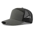 Verstellbare grau-schwarze Trucker-Cap mit Mesh für sommerlichen Outdoor-Sonnenschutz - Verstellbar / Grau und Schwarz