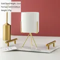 Minimalist Nordic white ceramic succulent planter pot with elegant golden metal stand - Large Gold Stand