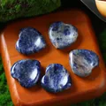 Blue Sodalite heart-shaped worry stones 30mm for meditation and massage - 30MM / Blue Sodalite