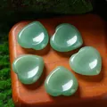Set of five 30mm green aventurine heart shaped worry stones for massage and healing - 30MM / Green Aventurine