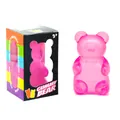 Translucent pink gummy bear squishy toy for stress relief with colorful retail box - Pink Gummy Bear Maltose (Boxed)