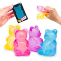 Kleurrijk berenvormig squishy speelgoed met maltose vulling in diverse levendige kleuren. - Blauwe Gummybeer (OPP Zak)