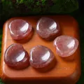 Natural pink strawberry quartz heart-shaped palm stones 30mm for meditation and healing - 30MM / Strawberry Quartz