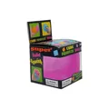 Pink cube squeeze ball stress relief fidget toy in retail display box for adults - Bag Packaging / Pink